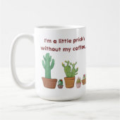 Schattigee Grappige Waterverf Cactus Prickly Zonde Koffiemok (Links)