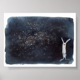 Schattigee grappige waterverf haes abstract ontwer poster