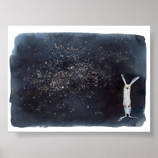 Schattigee grappige waterverf haes abstract ontwer poster (Voorkant)