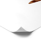 Schattigee grappige waterverf hond illustratie dec poster (Hoek)