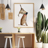 Schattigee grappige waterverf hond illustratie dec poster