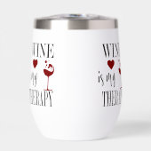 Schattigee grappige wijn is mijn therapie (Voorkant)