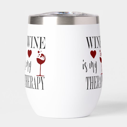 Schattigee grappige wijn is mijn therapie (Voorkant)