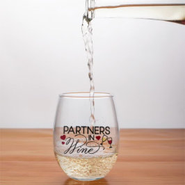 Schattigee grappige wijnpuns wijnglas zonder voet