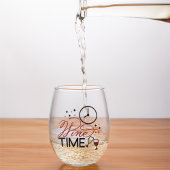 Schattigee grappige wijnpuns wijnglas zonder voet