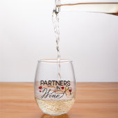 Schattigee grappige wijnpuns wijnglas zonder voet