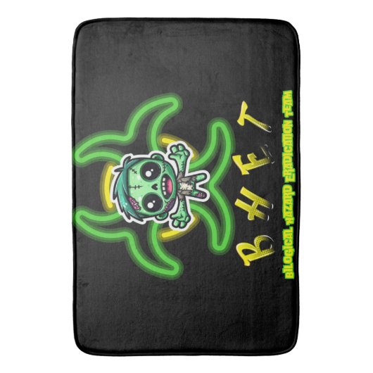 Schattigee, grappige zombie badmat (Voorkant Verticaal)