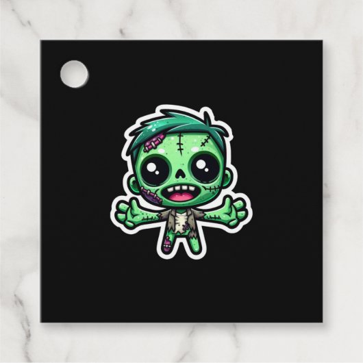 Schattigee, grappige zombie bedankjes labels (Voorkant)