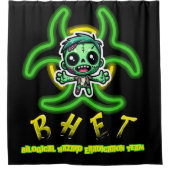 Schattigee, grappige zombie douchegordijn (Voorkant)