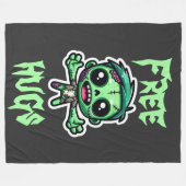 Schattigee, grappige zombie fleece deken (Voorkant (Horizontaal))