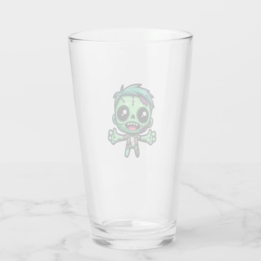 Schattigee, grappige zombie glas (Achterkant)