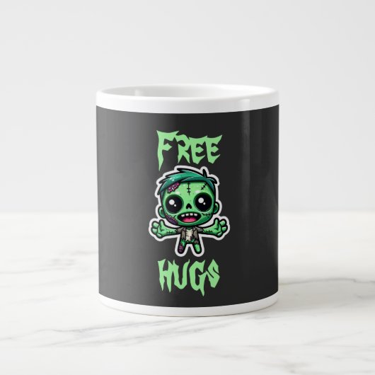 Schattigee, grappige zombie grote koffiekop (Voorkant)