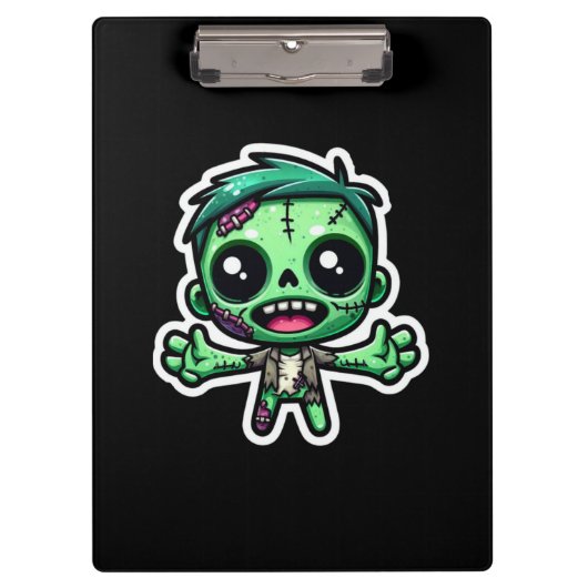 Schattigee, grappige zombie klembord (Voorkant)