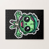 Schattigee, grappige zombie legpuzzel (Horizontaal)