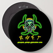 Schattigee, grappige zombie ronde button 6,0 cm (Voorkant /achterkant)