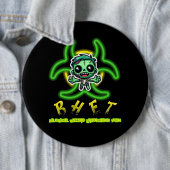 Schattigee, grappige zombie ronde button 6,0 cm (In situ)
