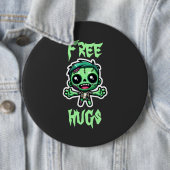 Schattigee, grappige zombie ronde button 6,0 cm (In situ)