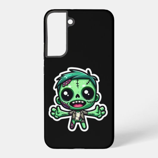 Schattigee, grappige zombie samsung galaxy hoesje (Achterkant)