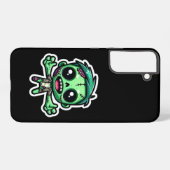 Schattigee, grappige zombie samsung galaxy hoesje (Achterkant horizontaal)