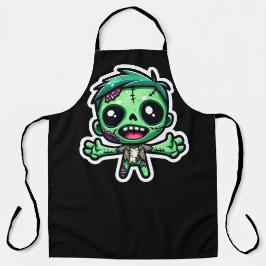 Schattigee, grappige zombie schort (Voorkant)