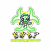 Schattigee, grappige zombie sticker (Voorkant)