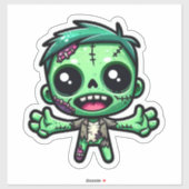 Schattigee, grappige zombie sticker (Vel)