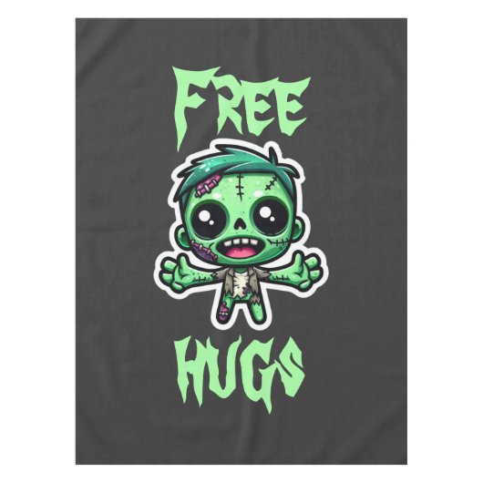 Schattigee, grappige zombie tafelkleed (Voorkant)