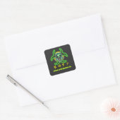 Schattigee, grappige zombie vierkante sticker (Envelop)