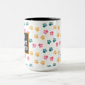 Schattigee grappige zwarte kattenpoot mok (Midden)