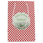 Schattigee Grasshopper Bug Thema Aangepaste Verjaa Medium Cadeauzakje (Voorkant)