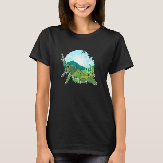 Schattigee Grasshopper Entomoloog Insect Lover T-shirt (Voorkant)