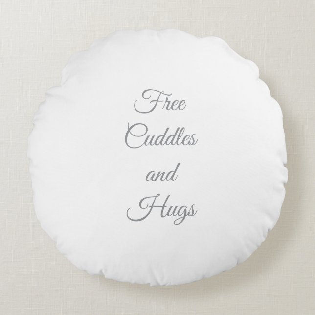 Schattigee gratis knuffels en knuffels gooien kuss rond kussen (Voorkant)