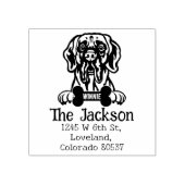 Schattigee Great Dane Dog Retouradres Rubberstempel (Afrduk)