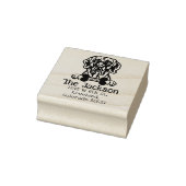 Schattigee Great Dane Dog Retouradres Rubberstempel (Stempel)