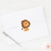 Schattigee Greedy Cartoon Leeuw Sticker (Envelop)