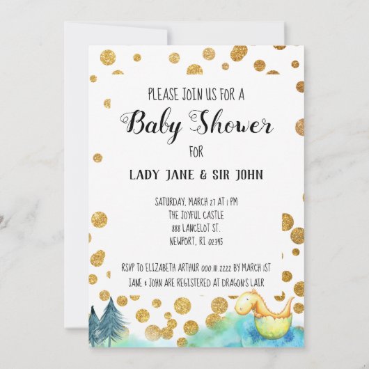 *~* Schattigee Green Dragon Hatching Baby Boy Show Kaart (Achterkant)