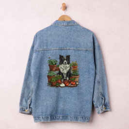 Schattigee Grens Collie Tuinieren Denim Jacket