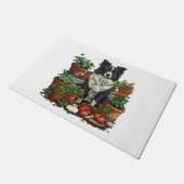 Schattigee Grens Collie Tuinieren Deurmat (Schuin)