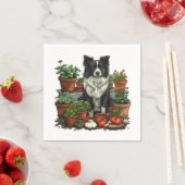 Schattigee Grens Collie Tuinieren Servet (Insitu)