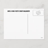 Schattigee Grey Kitten Kat met Hekserij Pet Hallow Feestdagenkaart (Achterkant)
