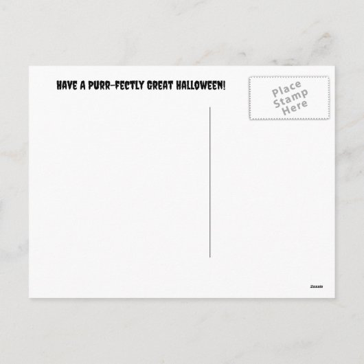 Schattigee Grey Kitten Kat met Hekserij Pet Hallow Feestdagenkaart (Achterkant)