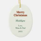 Schattigee Grey Kitten Kerstcadeau Tas Keramisch Ornament (Achterkant)