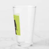 Schattigee Grey Kitty Cat gepersonaliseerd | Grey Glas (Links)