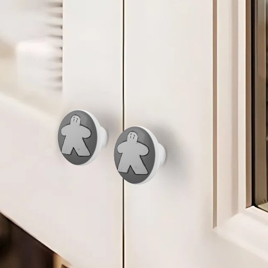 Schattigee Grey Meeple Board Game Room Keramische Knop