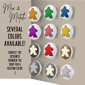 Schattigee Grey Meeple Board Game Room Keramische Knop