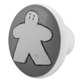 Schattigee Grey Meeple Board Game Room Keramische Knop (Rechts)