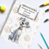 Schattigee Grey Storybook Puppy op Paws Pattern Notitieboek