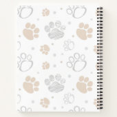 Schattigee Grey Storybook Puppy op Paws Pattern Notitieboek (Achterkant)