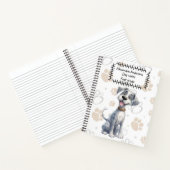 Schattigee Grey Storybook Puppy op Paws Pattern Notitieboek (Binnen)