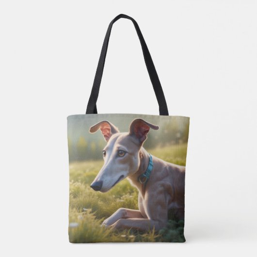 Schattigee Greyhound Dog Assortiment Canvas tas (Achterkant)